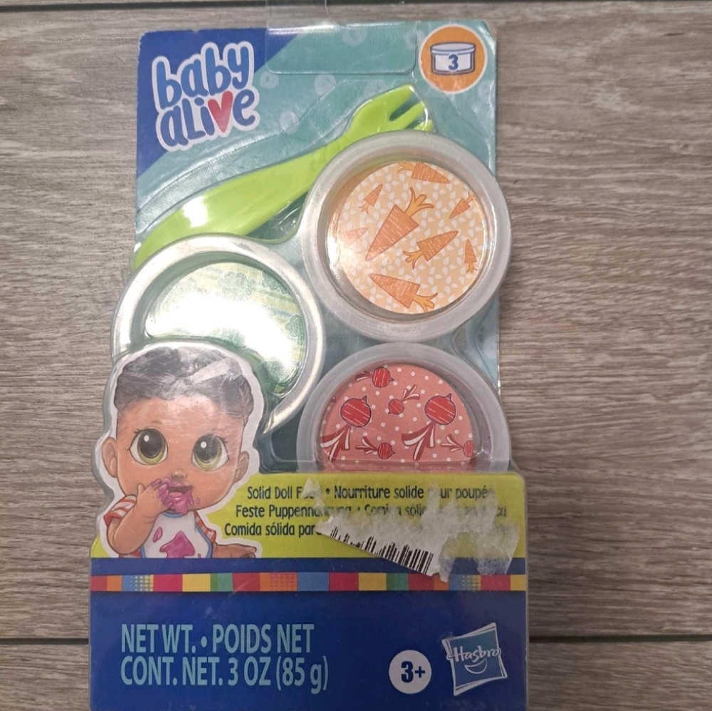 Brand New Baby Alive Solid Doll Food Set
